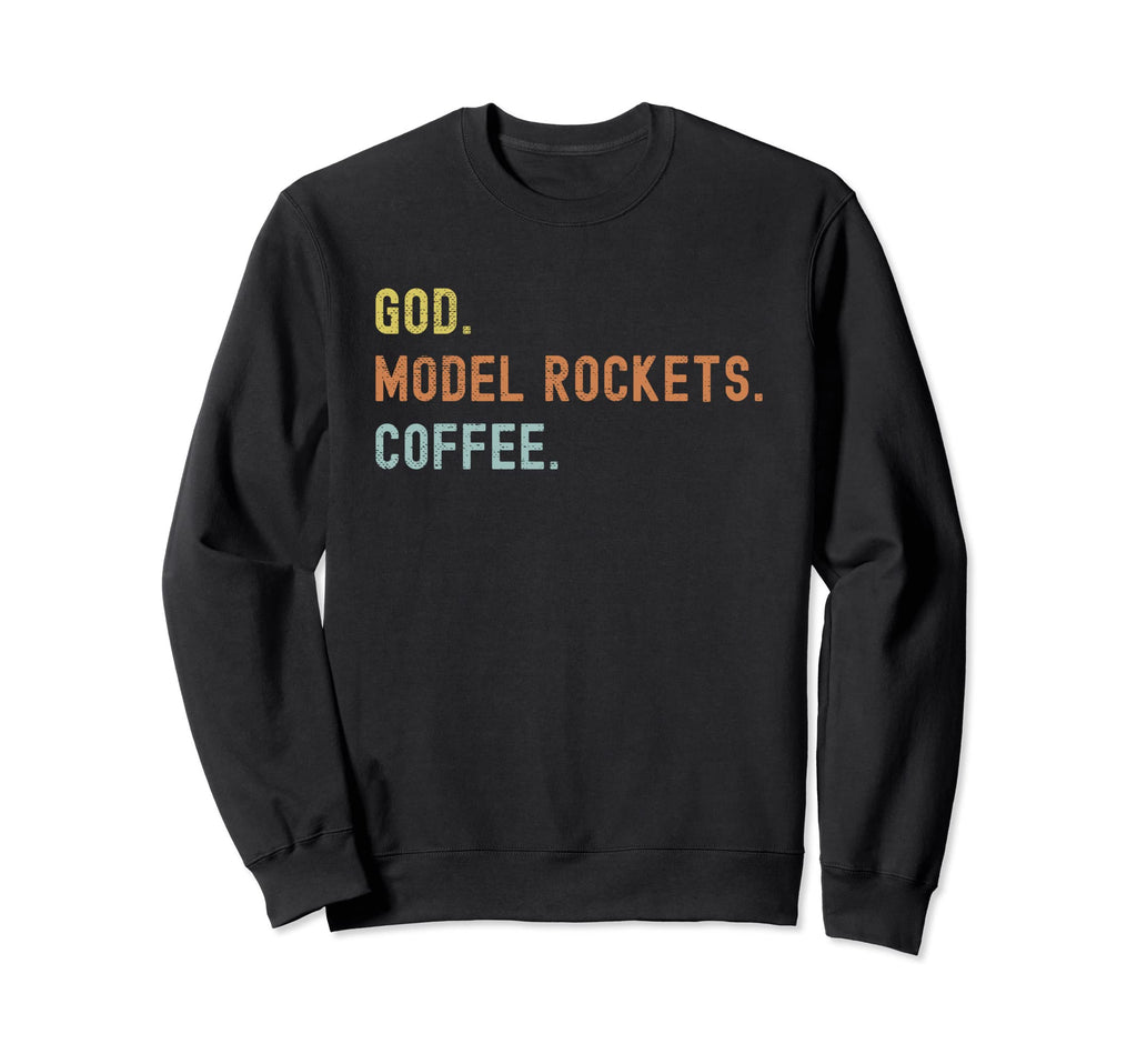 Vintages Model Rockets And Coffee Sweatshirt - Unique Graphic for Adults - T-Shirt, Sweatshirt, Hoodie