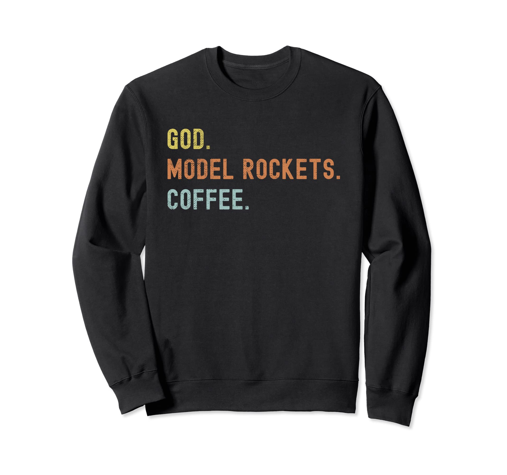 Vintages Model Rockets And Coffee Sweatshirt - Unique Graphic for Adults - T-Shirt, Sweatshirt, Hoodie