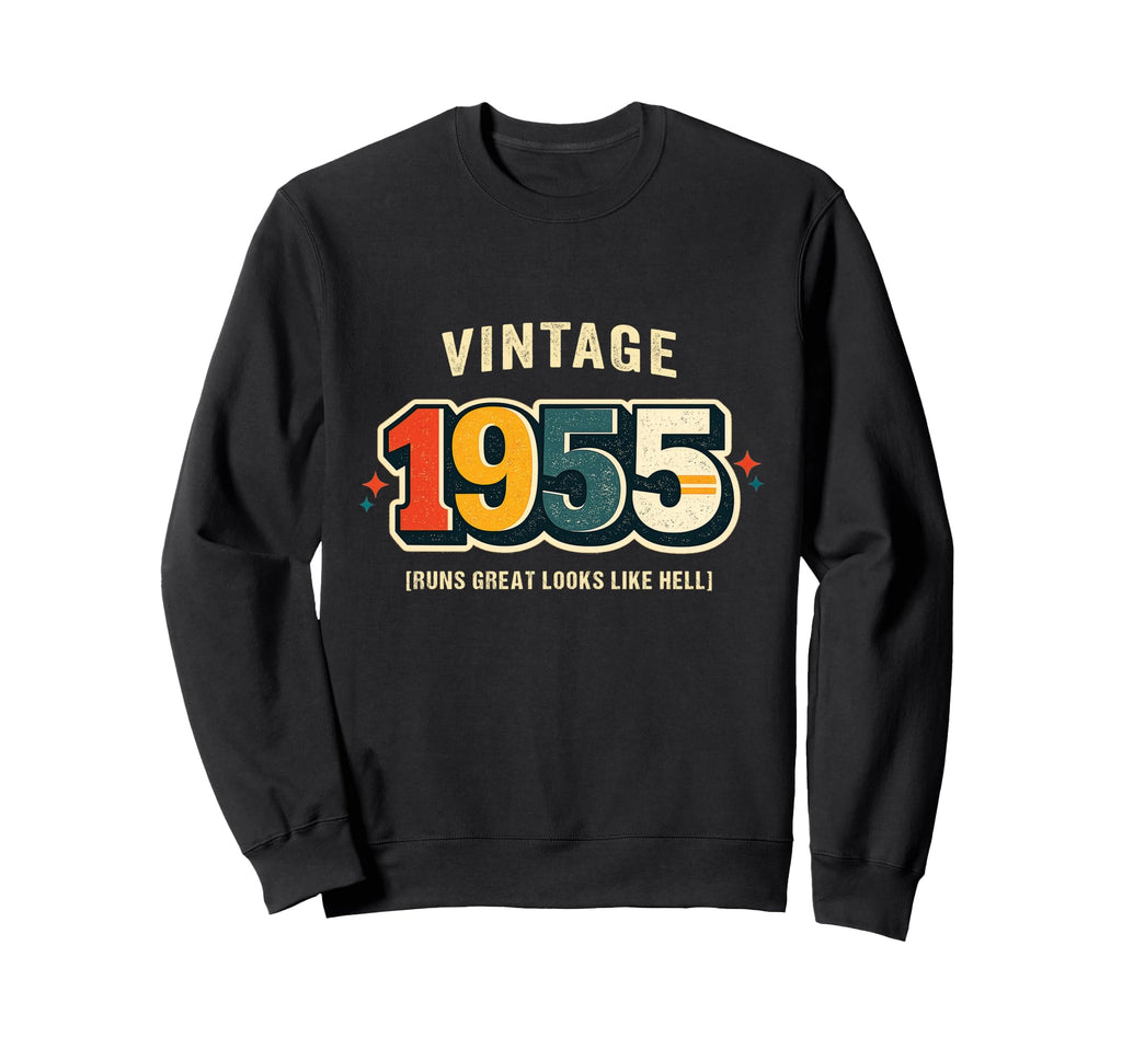 Birthday 1955 Runs Like Hell Car Sweatshirt - Aesthetic Graphic Men Women - T-Shirt, Sweatshirt, Hoodie