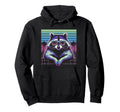 Raccoon Sunglasses 80S Aesthetic Vaporwave Hoodie - Graphic Print Men Women - T-Shirt, Sweatshirt, Hoodie