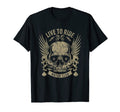 Live To Ride Motor Club Motorcycle T-Shirt - Fun Novelty Design Men Women - T-Shirt, Sweatshirt, Hoodie