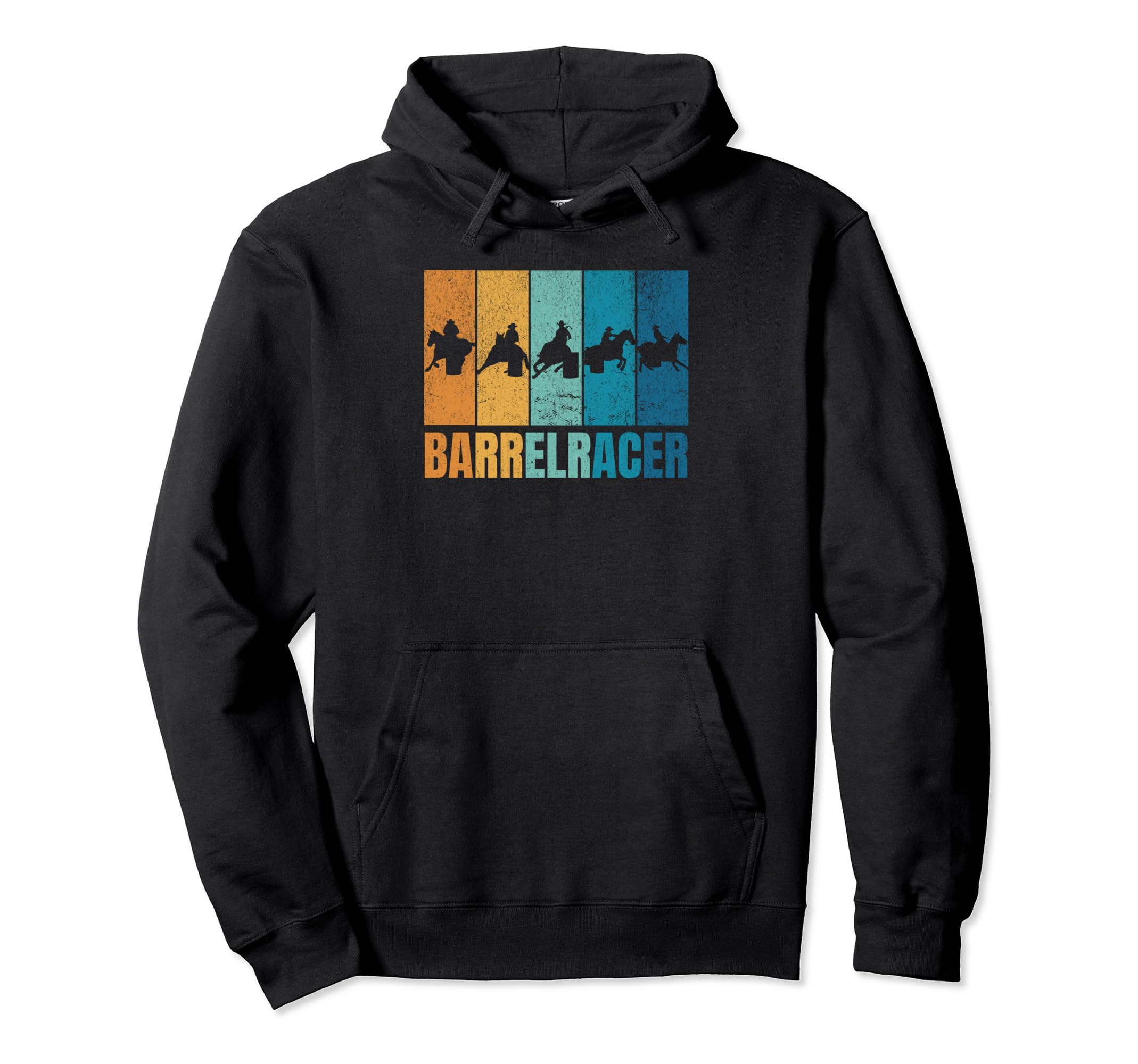 Barrel Racer Horse Back Riding Western Hoodie - Trendy Graphic for Adults - T-Shirt, Sweatshirt, Hoodie