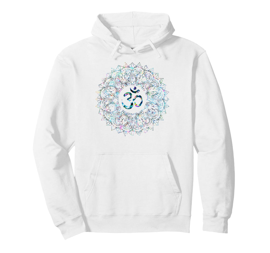 Om Symbol Yoga Meditation Mandala Hoodie - Fun Novelty Design Men Women - T-Shirt, Sweatshirt, Hoodie