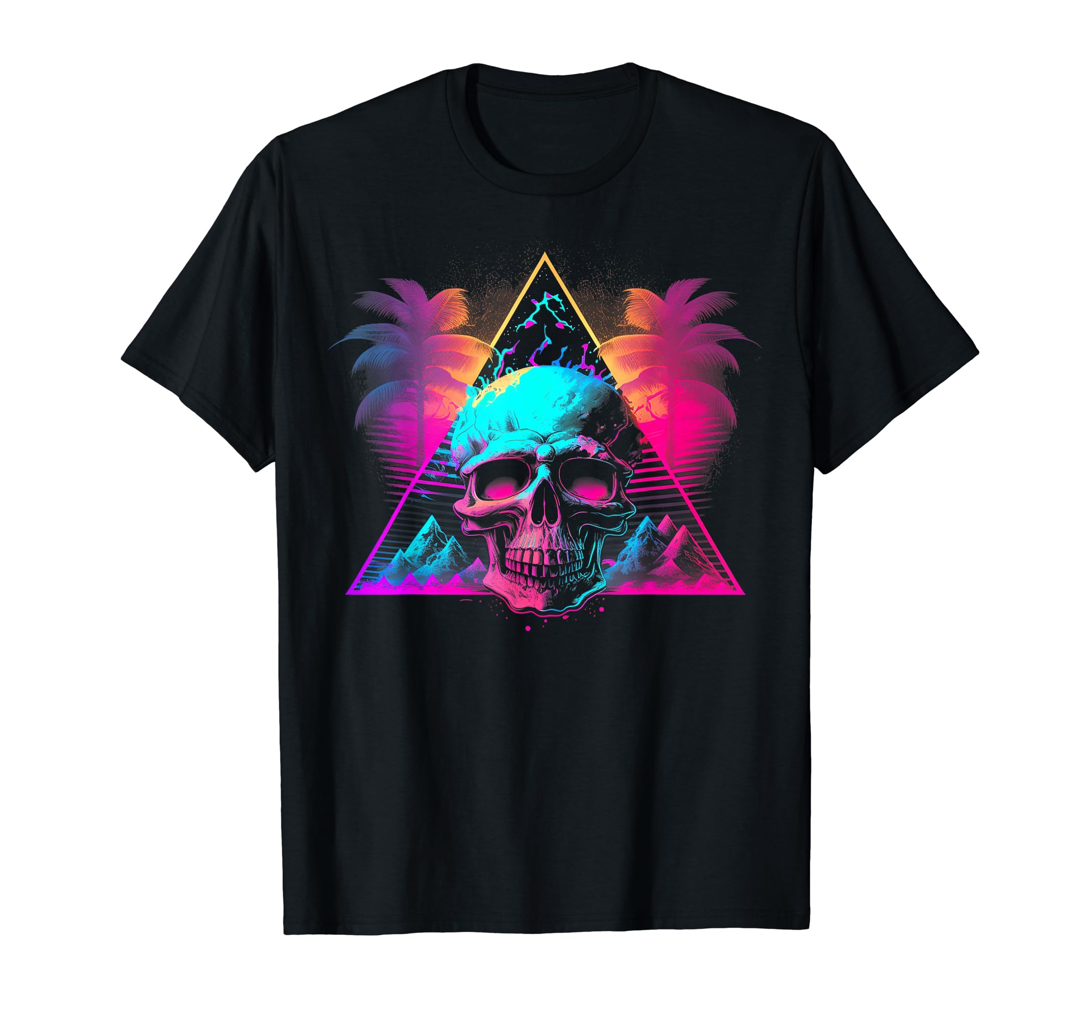 Skull Vaporwave Retrowave Aesthetic T-Shirt - Unique Graphic Men Women - T-Shirt, Sweatshirt, Hoodie