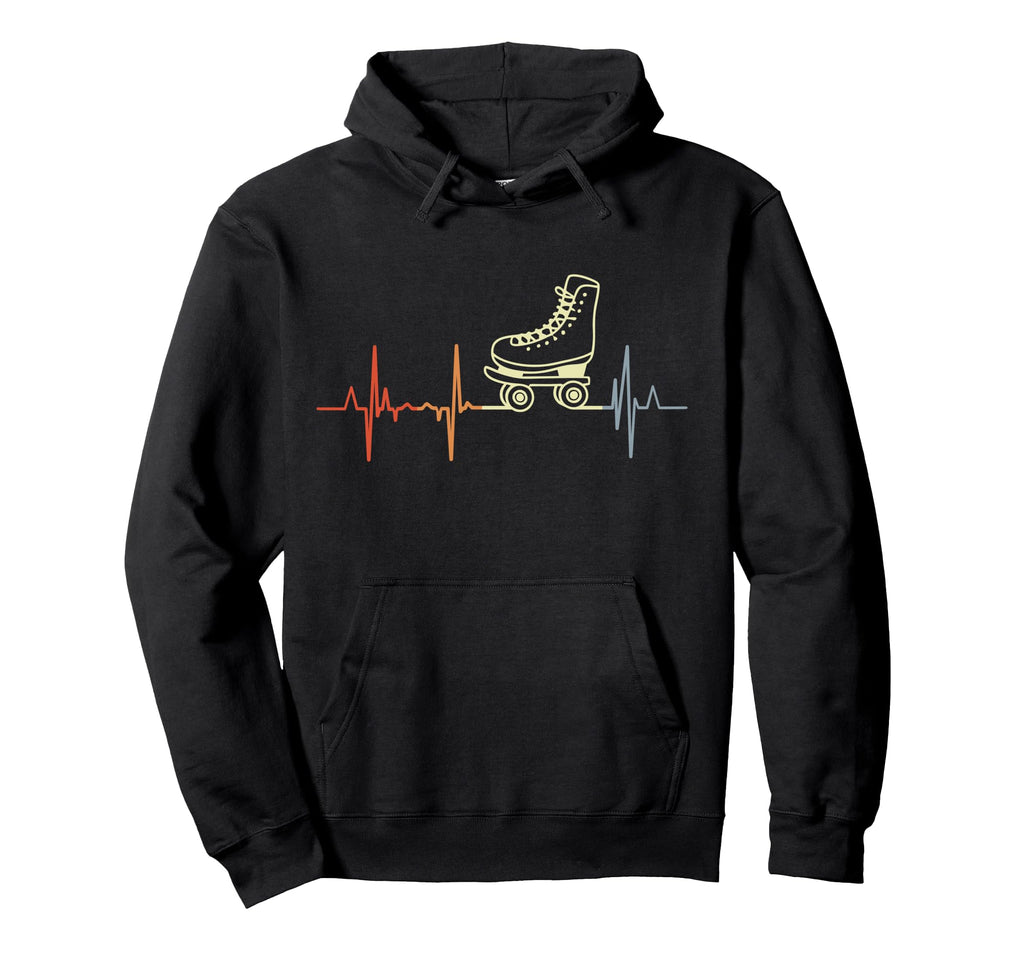 Roller Skating Heartbeat Hoodie - Unique Graphic Unisex - T-Shirt, Sweatshirt, Hoodie