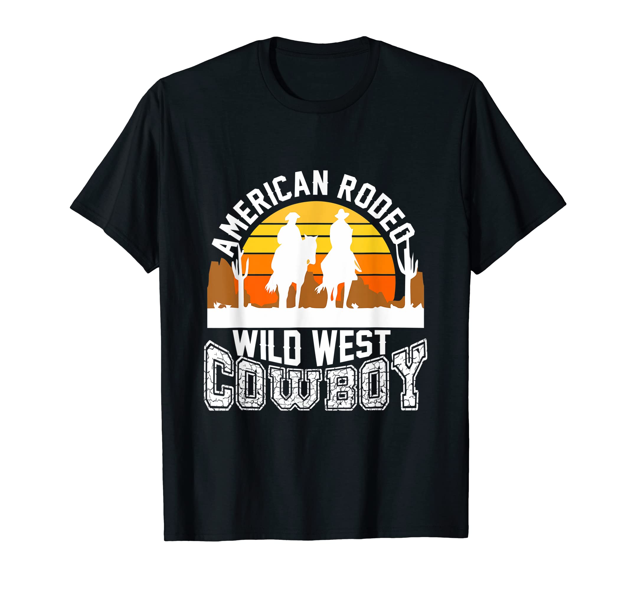 American Rodeo Wild West Cowboy Party T-Shirt - Minimalist Print Unisex - T-Shirt, Sweatshirt, Hoodie