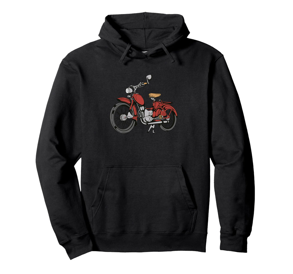 Red Motorcycle Hoodie - Unique Graphic Unisex - T-Shirt, Sweatshirt, Hoodie