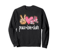 Peace Love Skate Roller Skating Sweatshirt - Custom Art Print for Adults - T-Shirt, Sweatshirt, Hoodie
