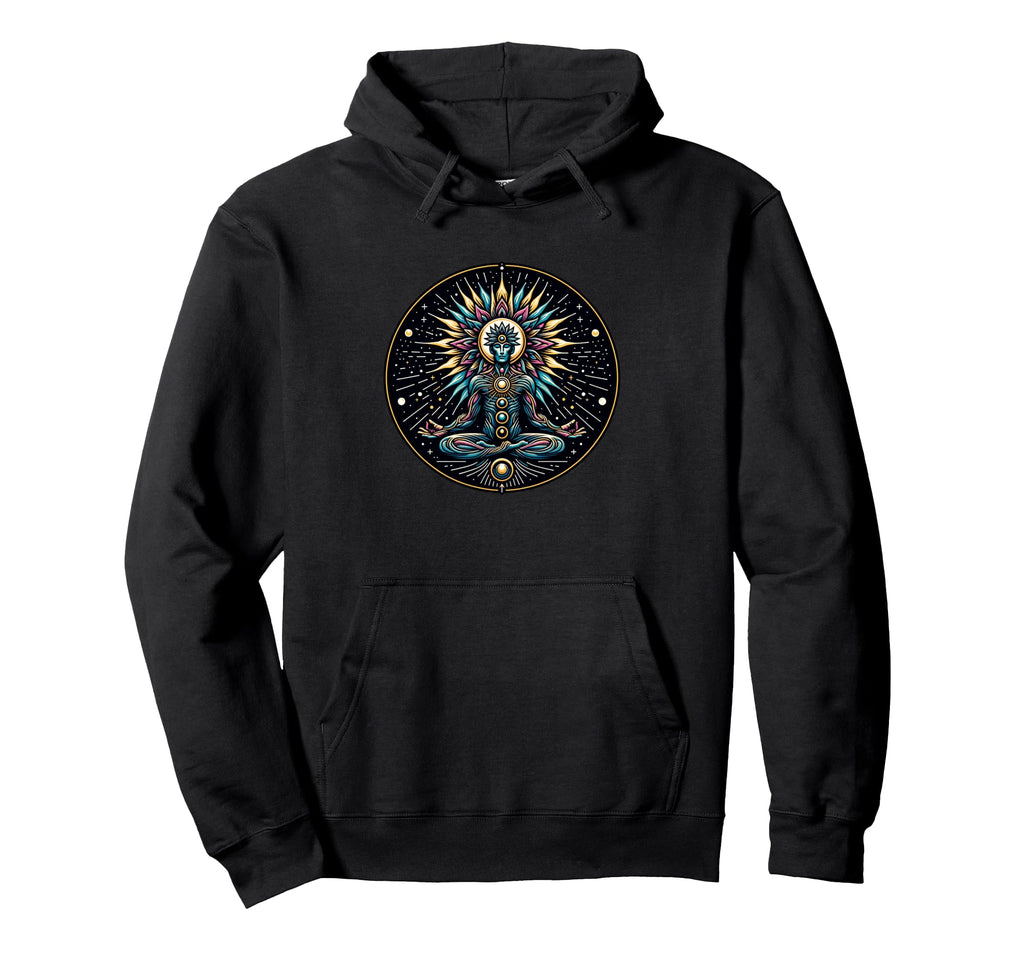 Meditative Figure Spiritual Hoodie - Minimalist Print for Adults - T-Shirt, Sweatshirt, Hoodie