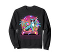 Synthwave Cat Dj 80S Aesthetic Music Sweatshirt - Graphic Print Men Women - T-Shirt, Sweatshirt, Hoodie