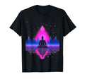 Synthwave Alien Buddha Cyberpunk 80S T-Shirt - Minimalist Print Men Women - T-Shirt, Sweatshirt, Hoodie
