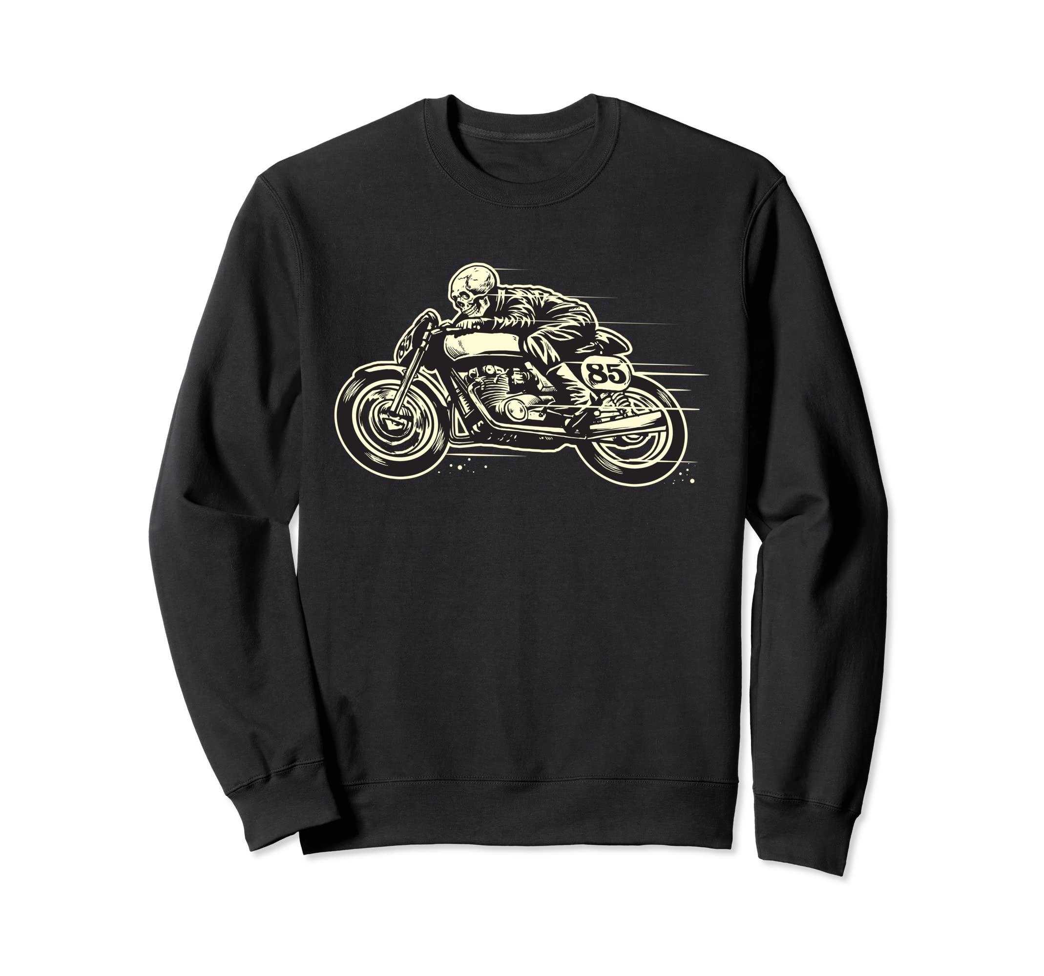 Cafe Racer Ghost Race Rider Sweatshirt - Unique Graphic for Adults - T-Shirt, Sweatshirt, Hoodie