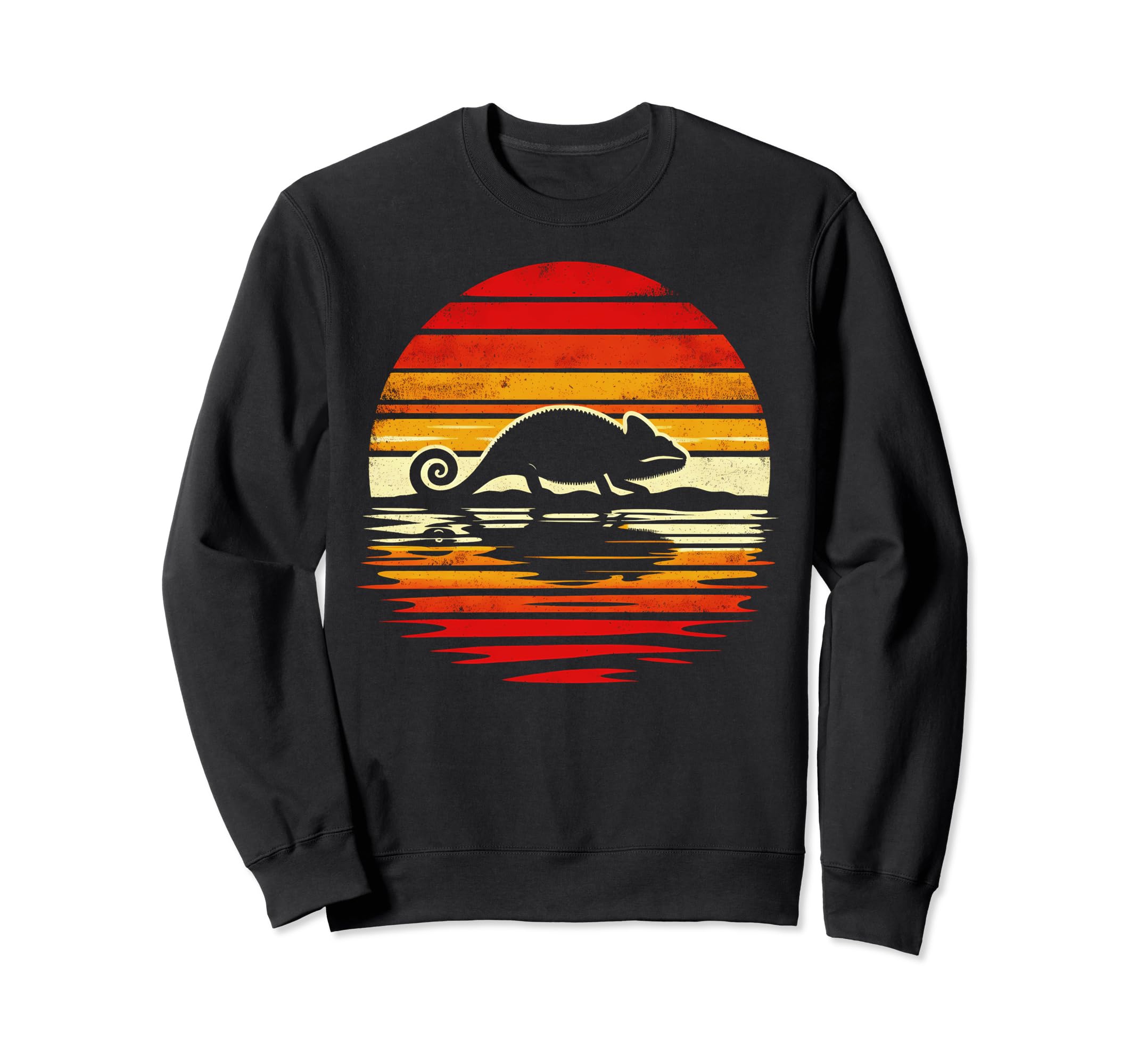 Chameleon Sunset Safari 70S Sweatshirt - Streetwear Style for Adults - T-Shirt, Sweatshirt, Hoodie
