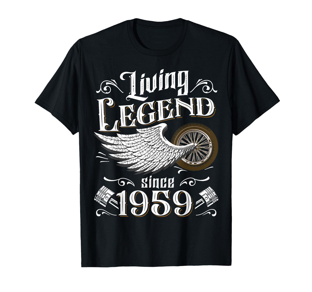 Motorcycle 1959 62Nd Birthday Living Legend T-Shirt - Graphic Print Unisex - T-Shirt, Sweatshirt, Hoodie