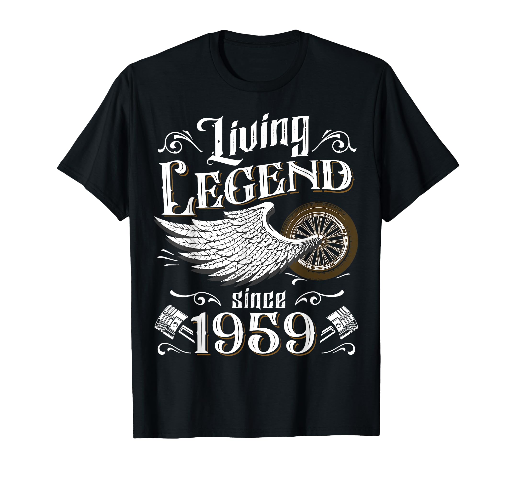 Motorcycle 1959 62Nd Birthday Living Legend T-Shirt - Graphic Print Unisex - T-Shirt, Sweatshirt, Hoodie