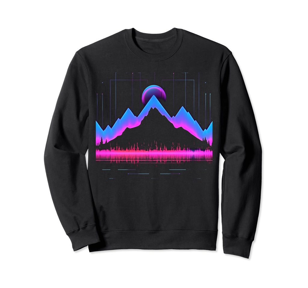 Synthwave Pyramid Cyberpunk 80S Sci Sweatshirt - Trendy Graphic Men Women - T-Shirt, Sweatshirt, Hoodie