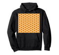 Orange Floral Geometric Pattern Mid Hoodie - Novelty Apparel Unisex - T-Shirt, Sweatshirt, Hoodie