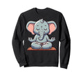 Meditation Elephant Yoga Pose Sweatshirt - Fun Novelty Design for Adults - T-Shirt, Sweatshirt, Hoodie