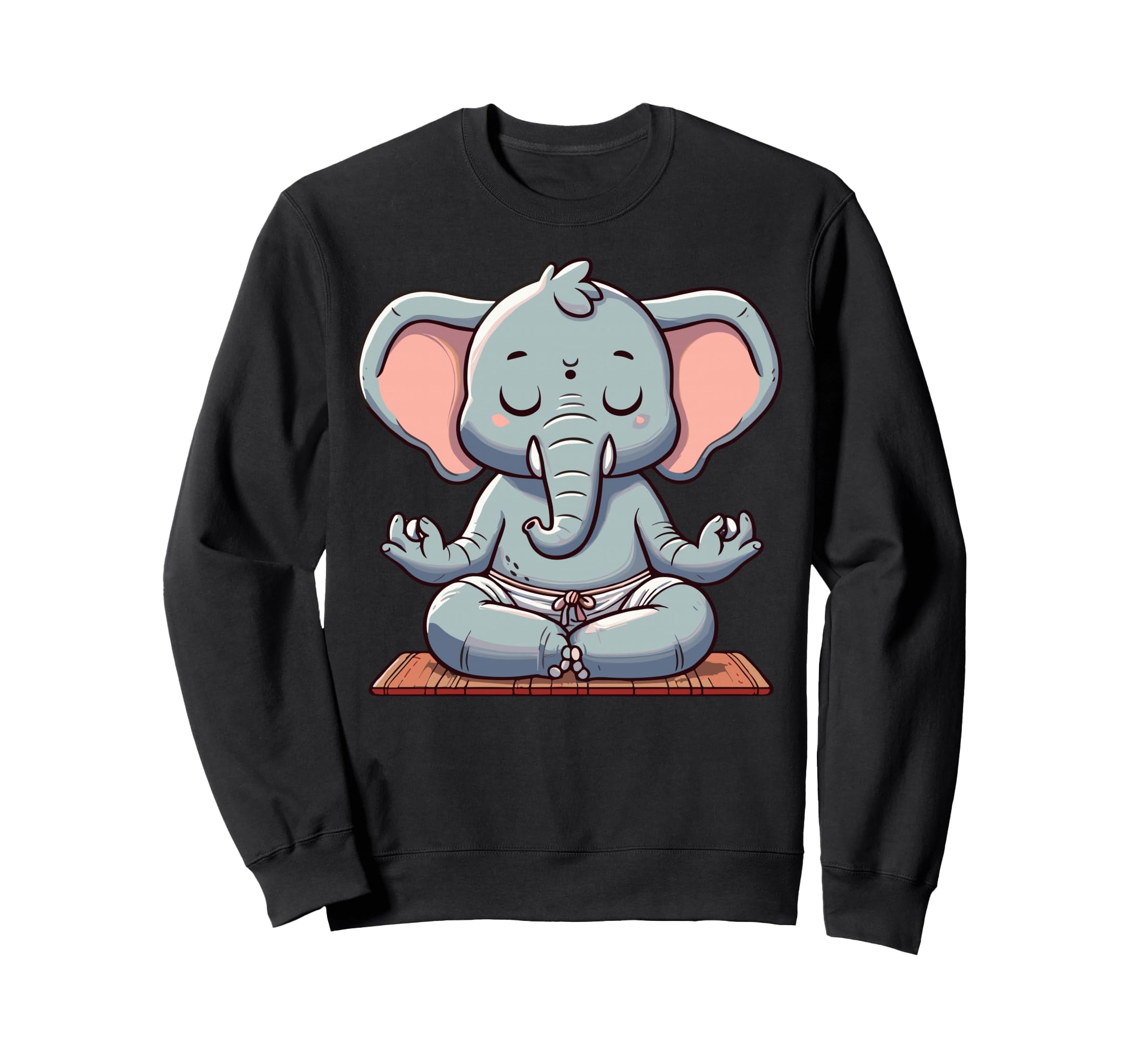 Meditation Elephant Yoga Pose Sweatshirt - Fun Novelty Design for Adults - T-Shirt, Sweatshirt, Hoodie