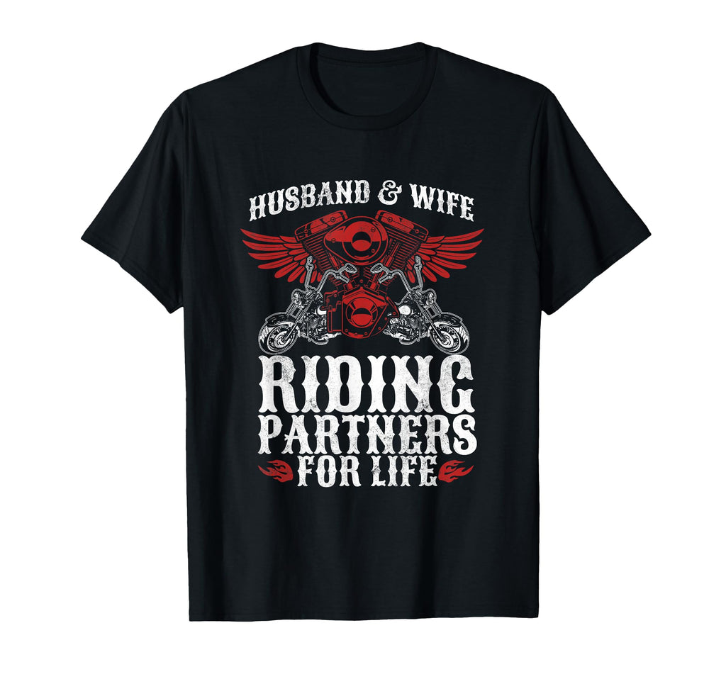 Motorcycle Biker Husband Wife T-Shirt - Fun Novelty Design Men Women - T-Shirt, Sweatshirt, Hoodie