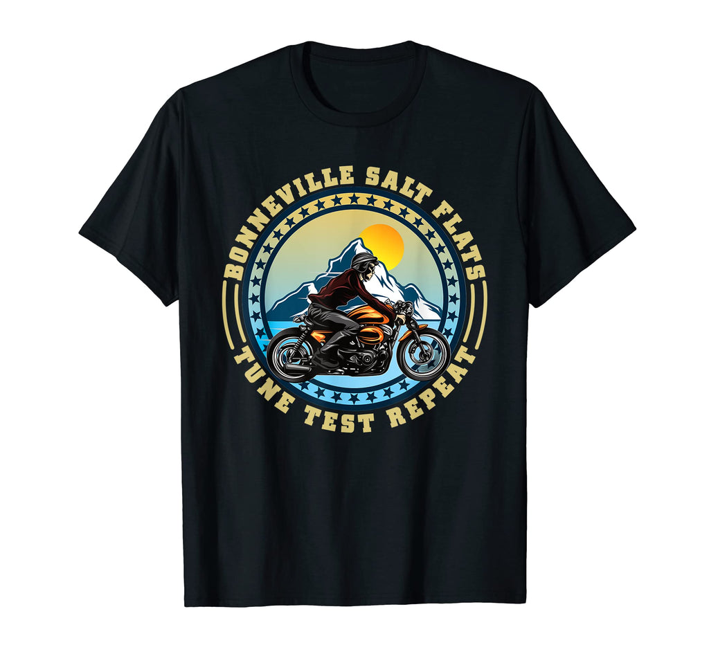 Bonneville Salt Flats Motorcycle Rider T-Shirt - Minimalist Print Men Women - T-Shirt, Sweatshirt, Hoodie