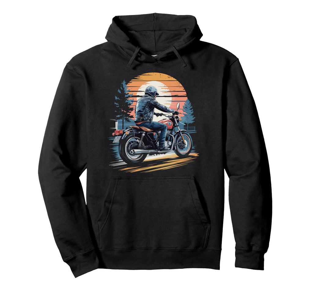 Motorcycle Rider Hoodie - Casual Everyday Wear for Adults - T-Shirt, Sweatshirt, Hoodie