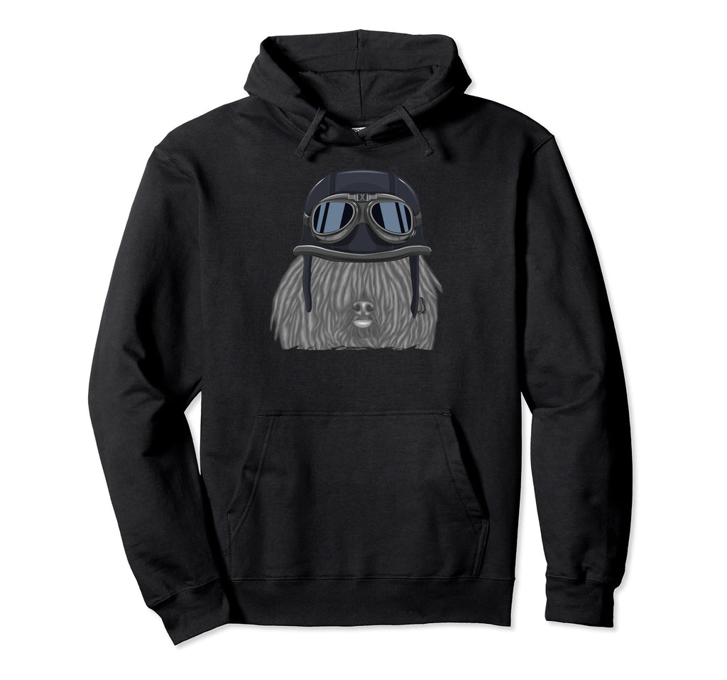 Pulik Wearing Motorcycle Helmet Hoodie - Unique Graphic Unisex - T-Shirt, Sweatshirt, Hoodie