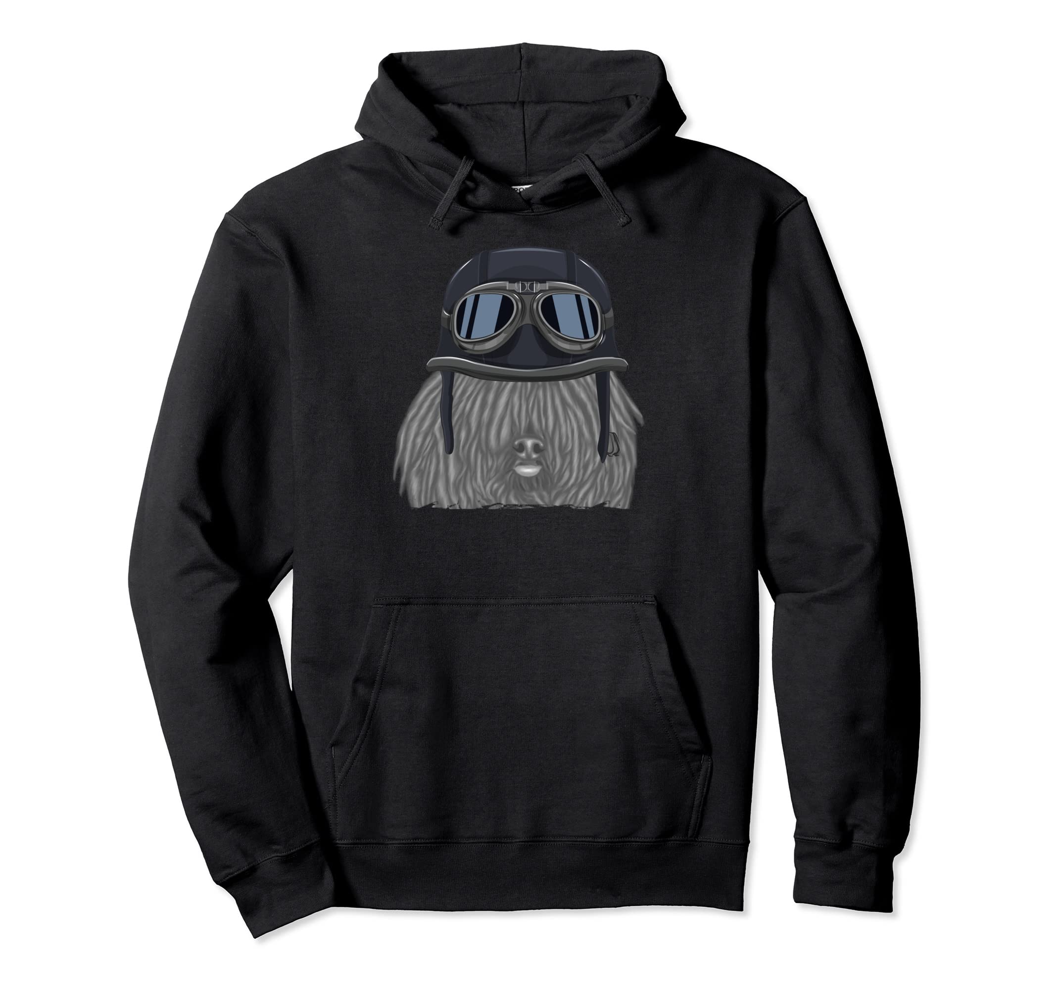 Pulik Wearing Motorcycle Helmet Hoodie - Unique Graphic Unisex - T-Shirt, Sweatshirt, Hoodie