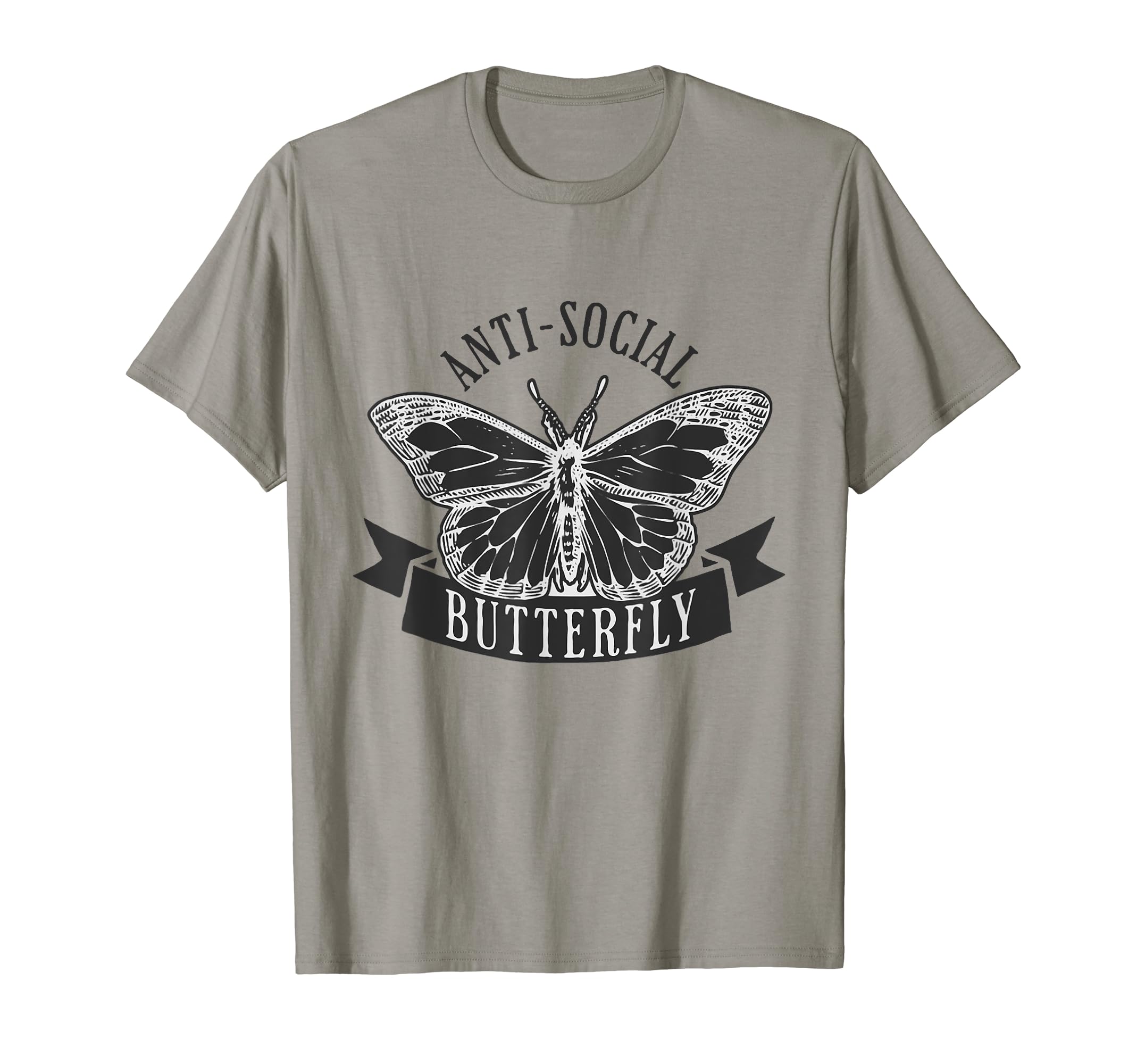 Anti Social Butterfly Anxiety T-Shirt - Custom Art Print for Adults - T-Shirt, Sweatshirt, Hoodie