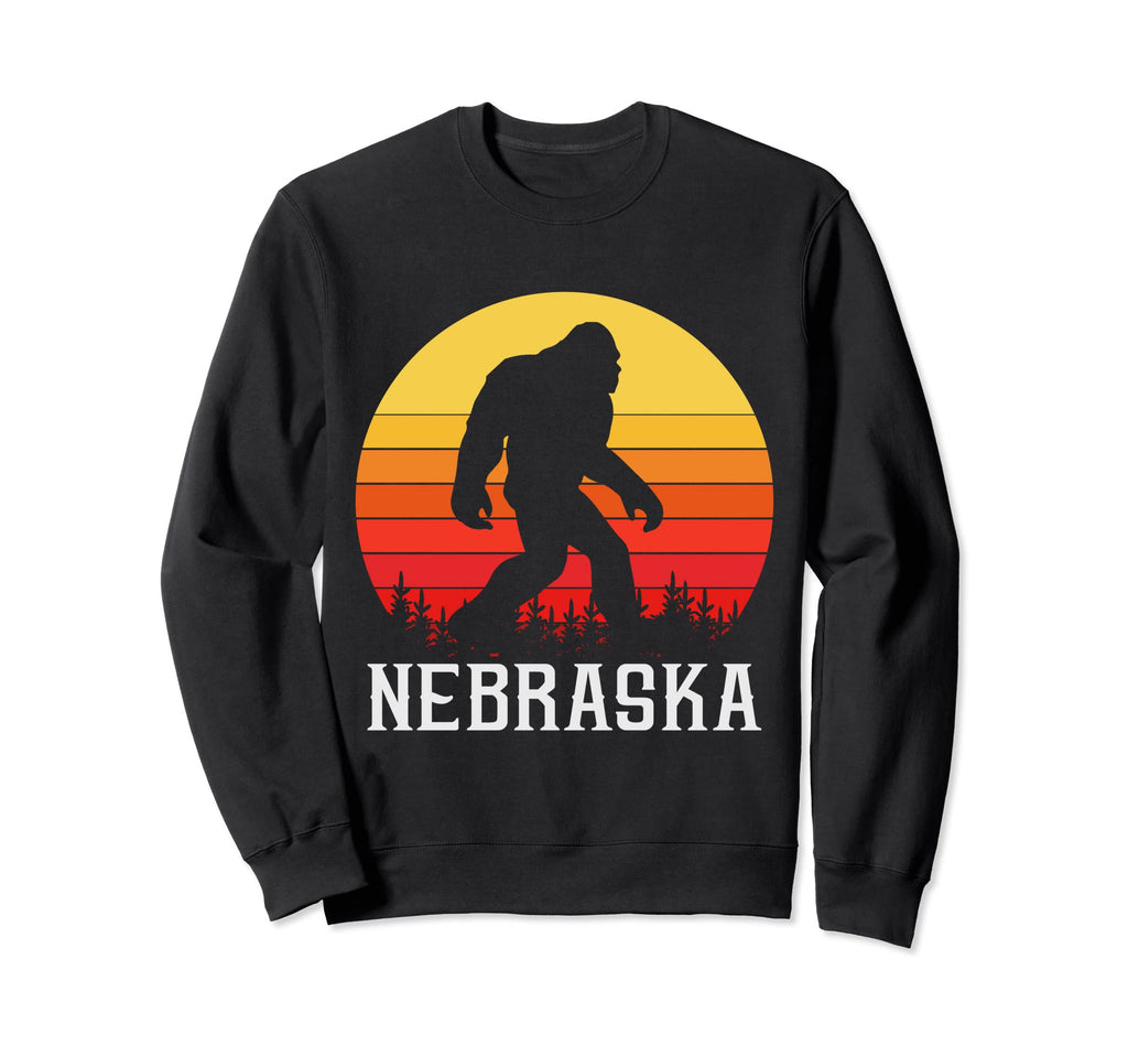 Nebraska Bigfoot Sasquatch Nebraska Sweatshirt - Unique Graphic Men Women - T-Shirt, Sweatshirt, Hoodie