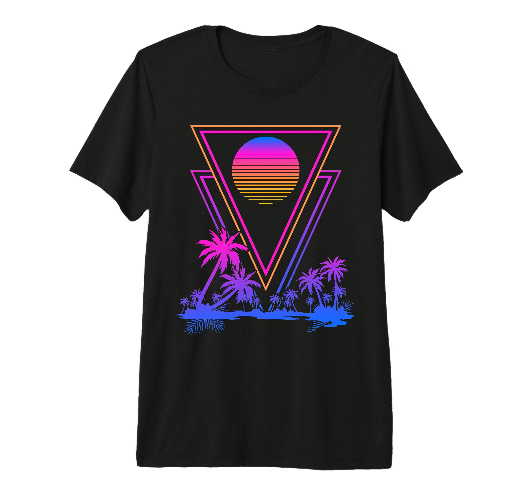 Synthwave Aesthetic 1980S Palm Trees T-Shirt - Streetwear Style for Adults - T-Shirt, Sweatshirt, Hoodie