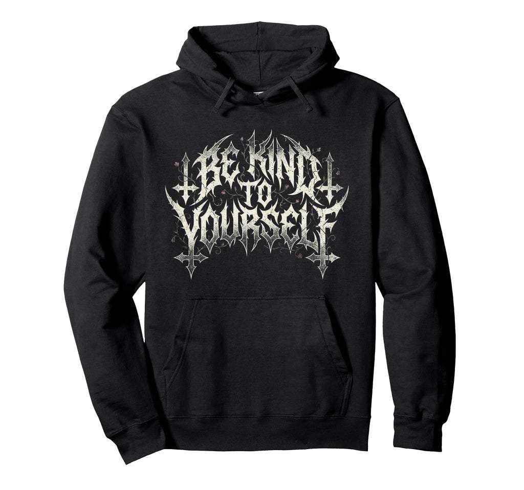 Gothic Wellness Motivation Spiky Hoodie - Minimalist Print for Adults - T-Shirt, Sweatshirt, Hoodie