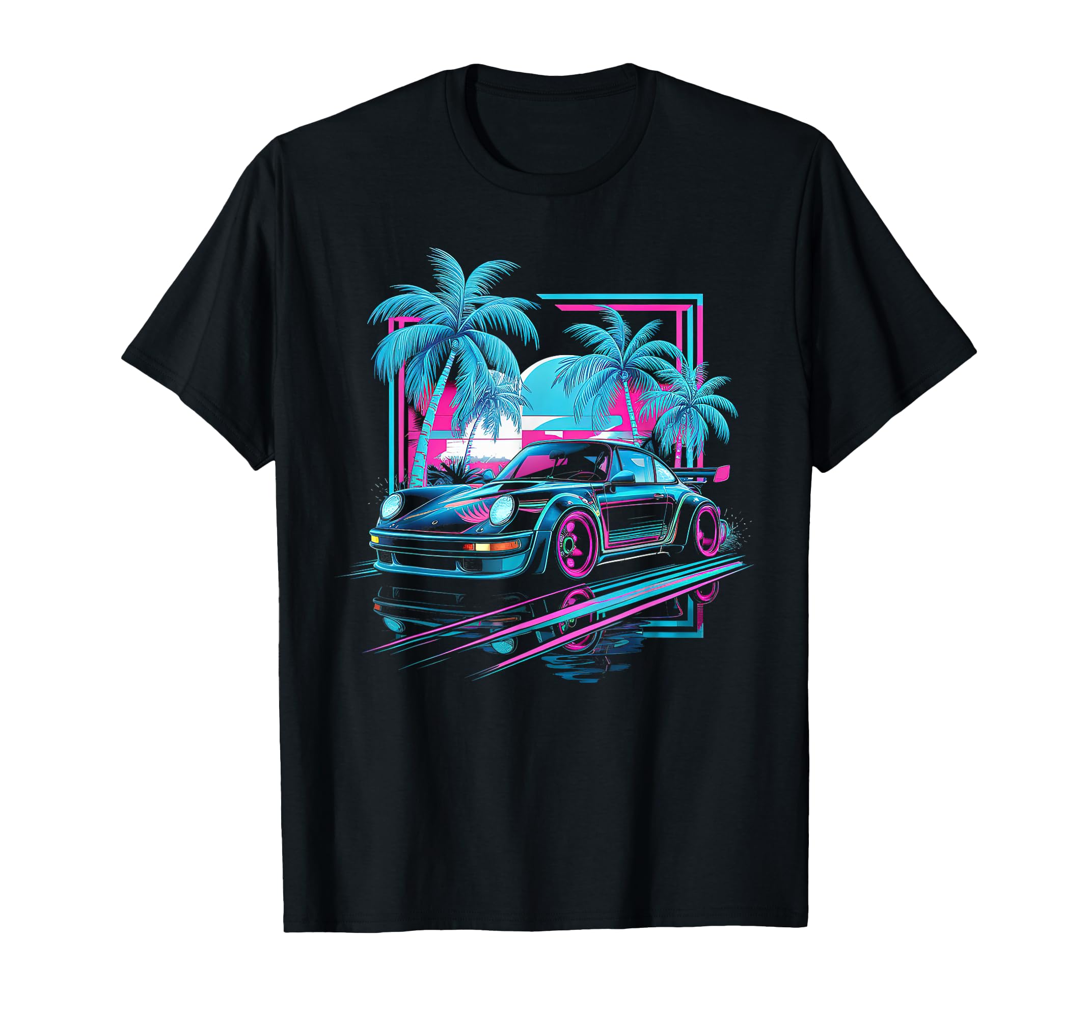 Synthwave Supercar Retrowave 80S T-Shirt - Minimalist Print for Adults - T-Shirt, Sweatshirt, Hoodie