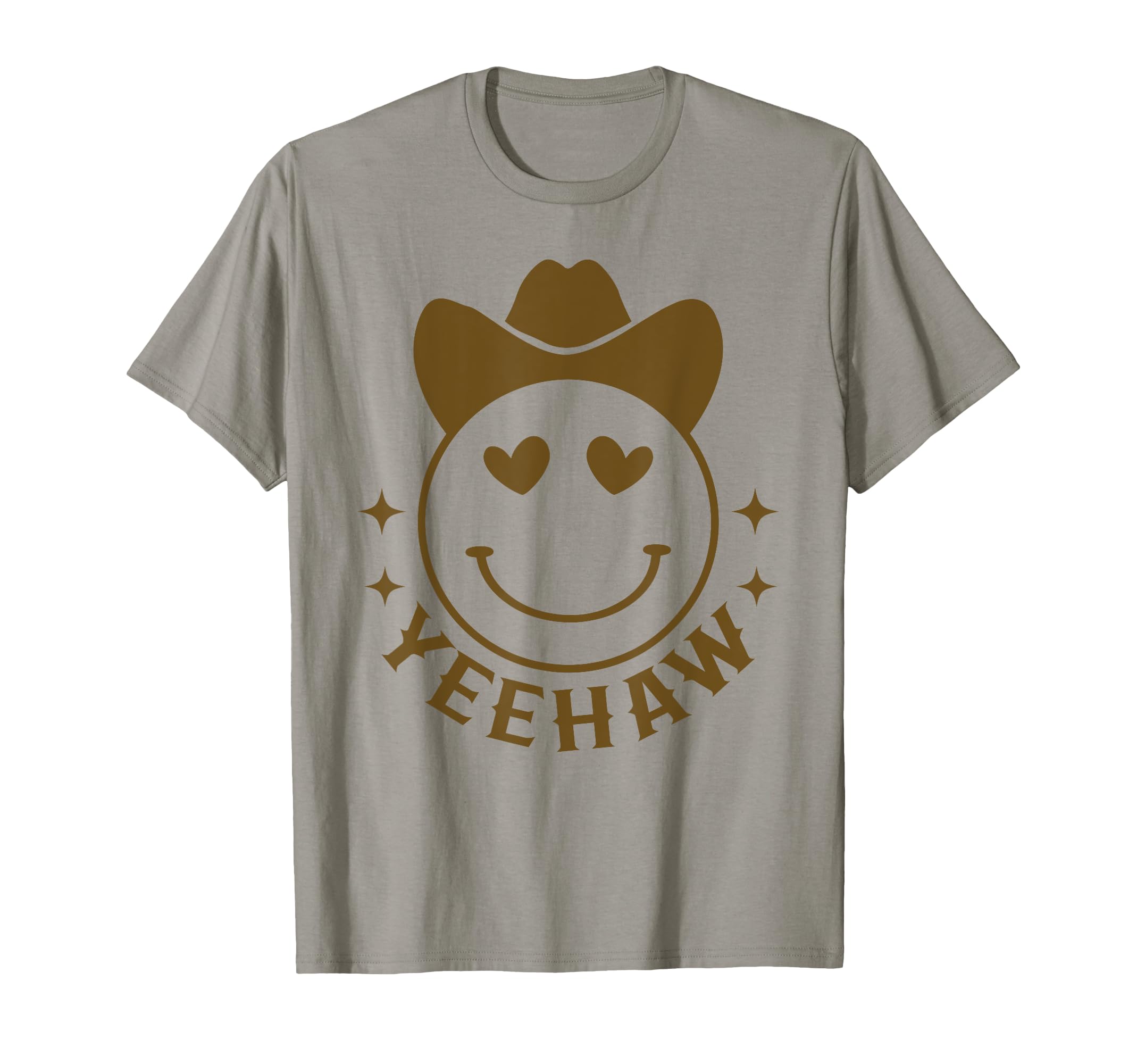 Yeehaw Funny Cowboy Cowgirl Smile Face T-Shirt - Minimalist Print Unisex - T-Shirt, Sweatshirt, Hoodie