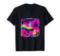 80S Neon Art Geometric Palm Tree Sunset T-Shirt - Graphic Print Unisex - T-Shirt, Sweatshirt, Hoodie