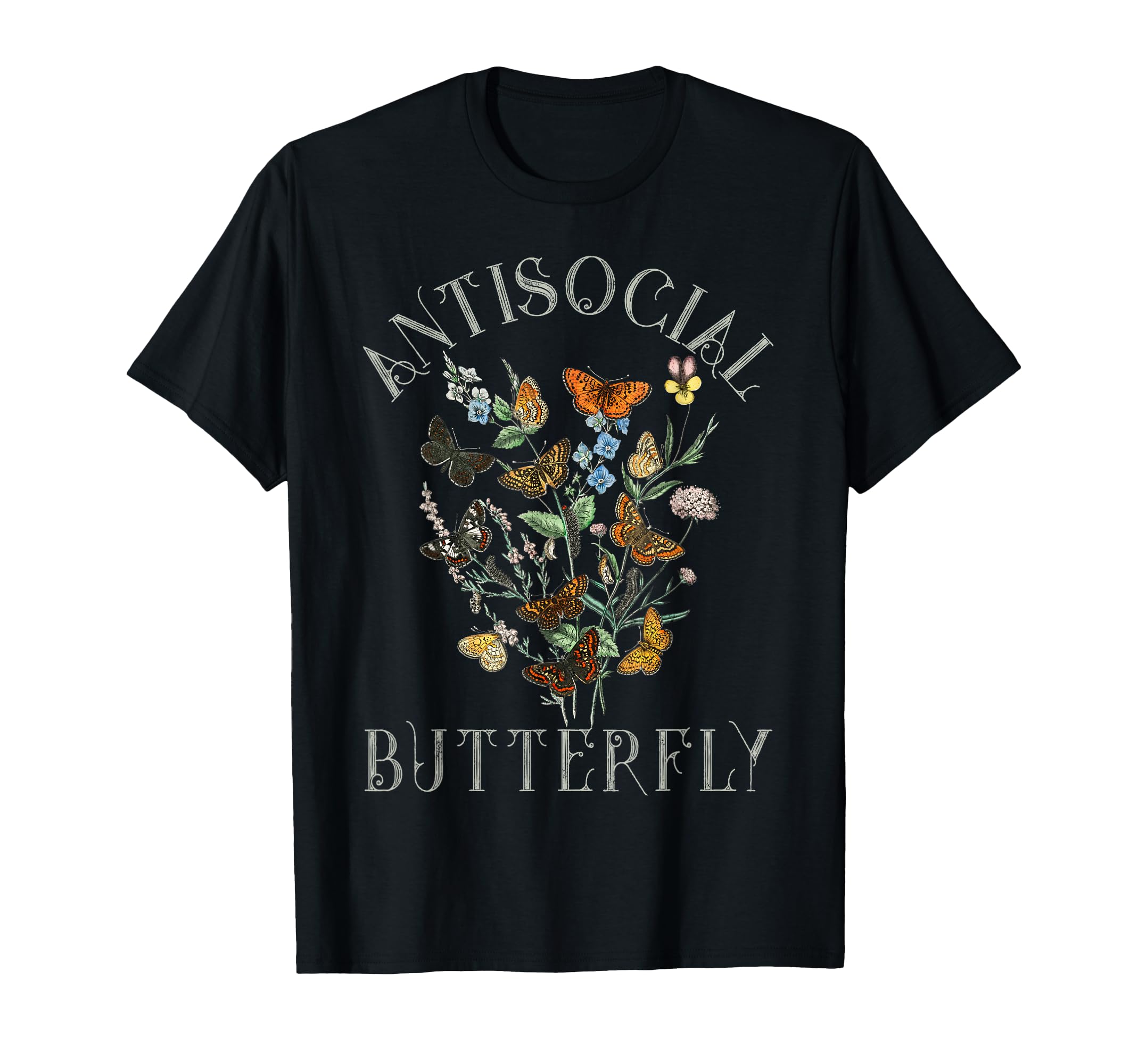 Antisocial Butterfly Fairy Grunge T-Shirt - Trendy Graphic Unisex - T-Shirt, Sweatshirt, Hoodie