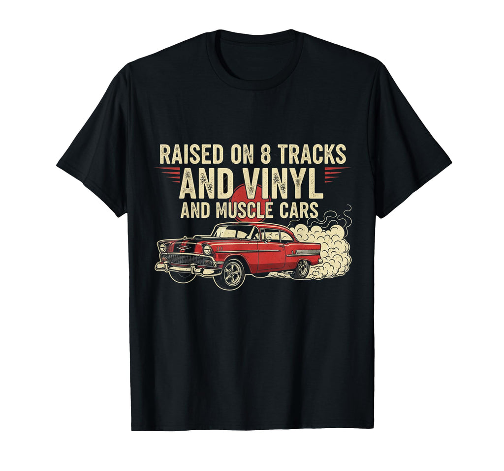 Raised Vinyl And V8S 56 Bel Air Lover T-Shirt - Trendy Graphic Men Women - T-Shirt, Sweatshirt, Hoodie