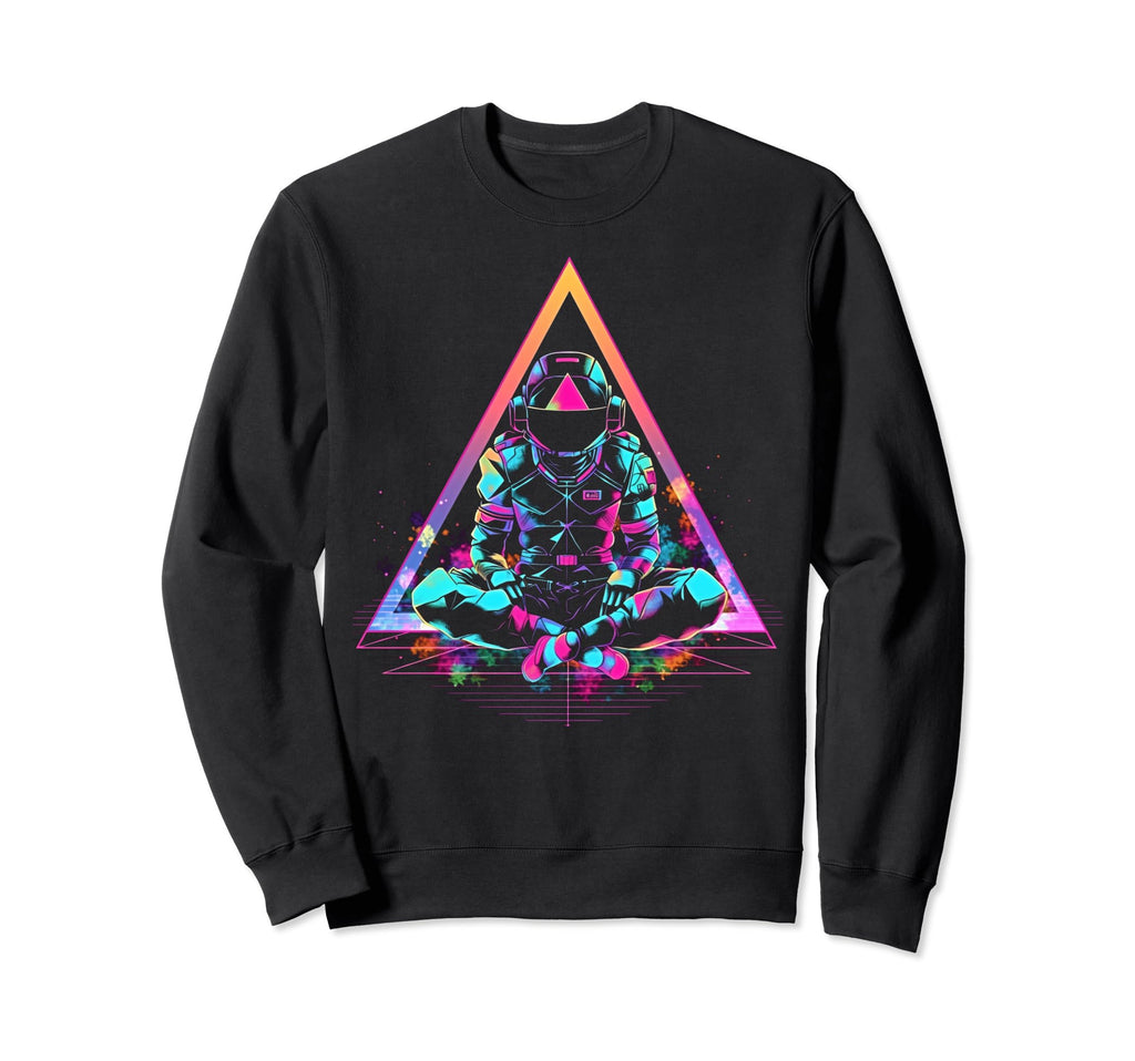 Synthwave Astronaut Cyberpunk Sweatshirt - Fun Novelty Design for Adults - T-Shirt, Sweatshirt, Hoodie