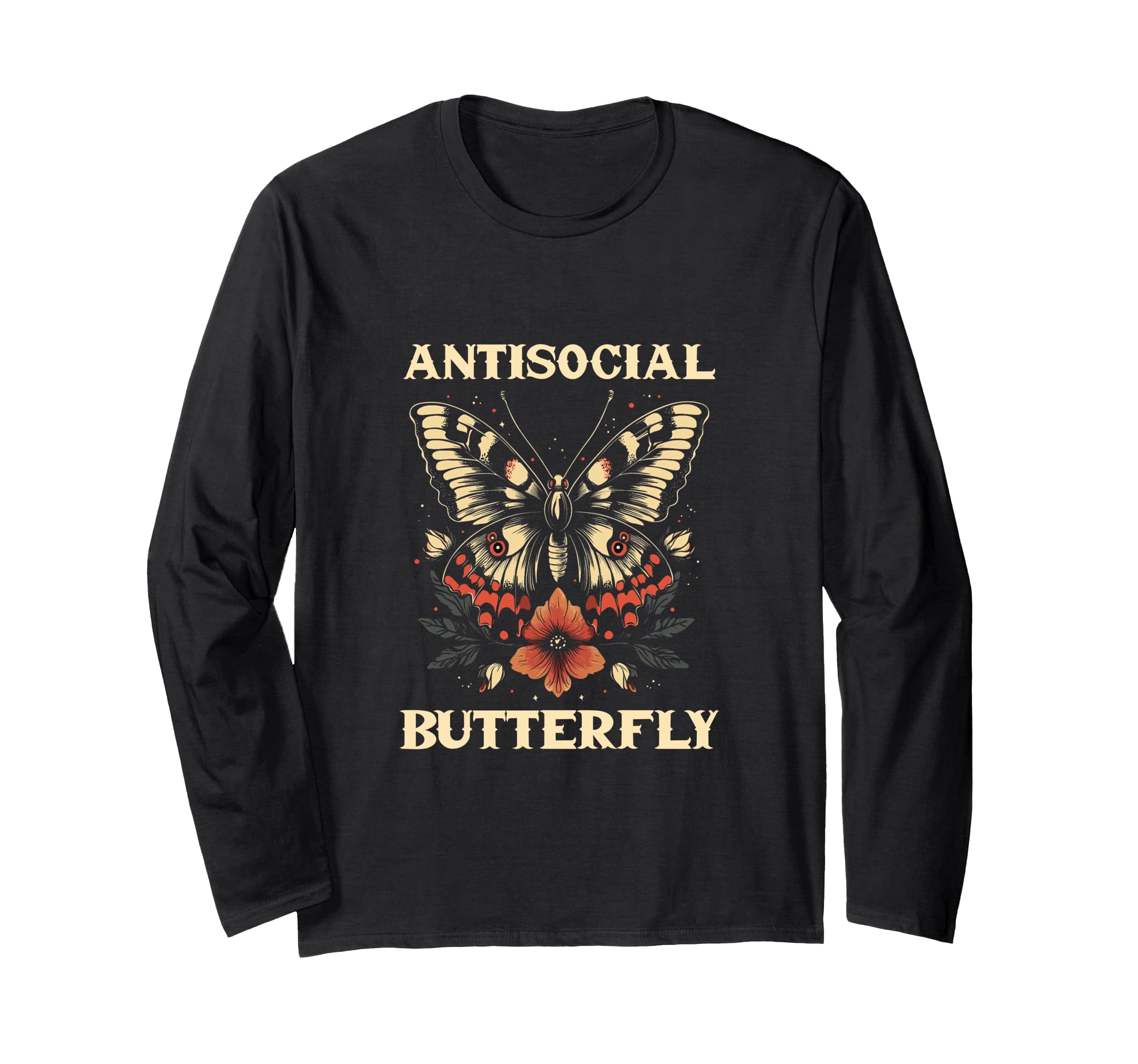 Antisocial Butterfly T-Shirt - Minimalist Print Unisex - T-Shirt, Sweatshirt, Hoodie