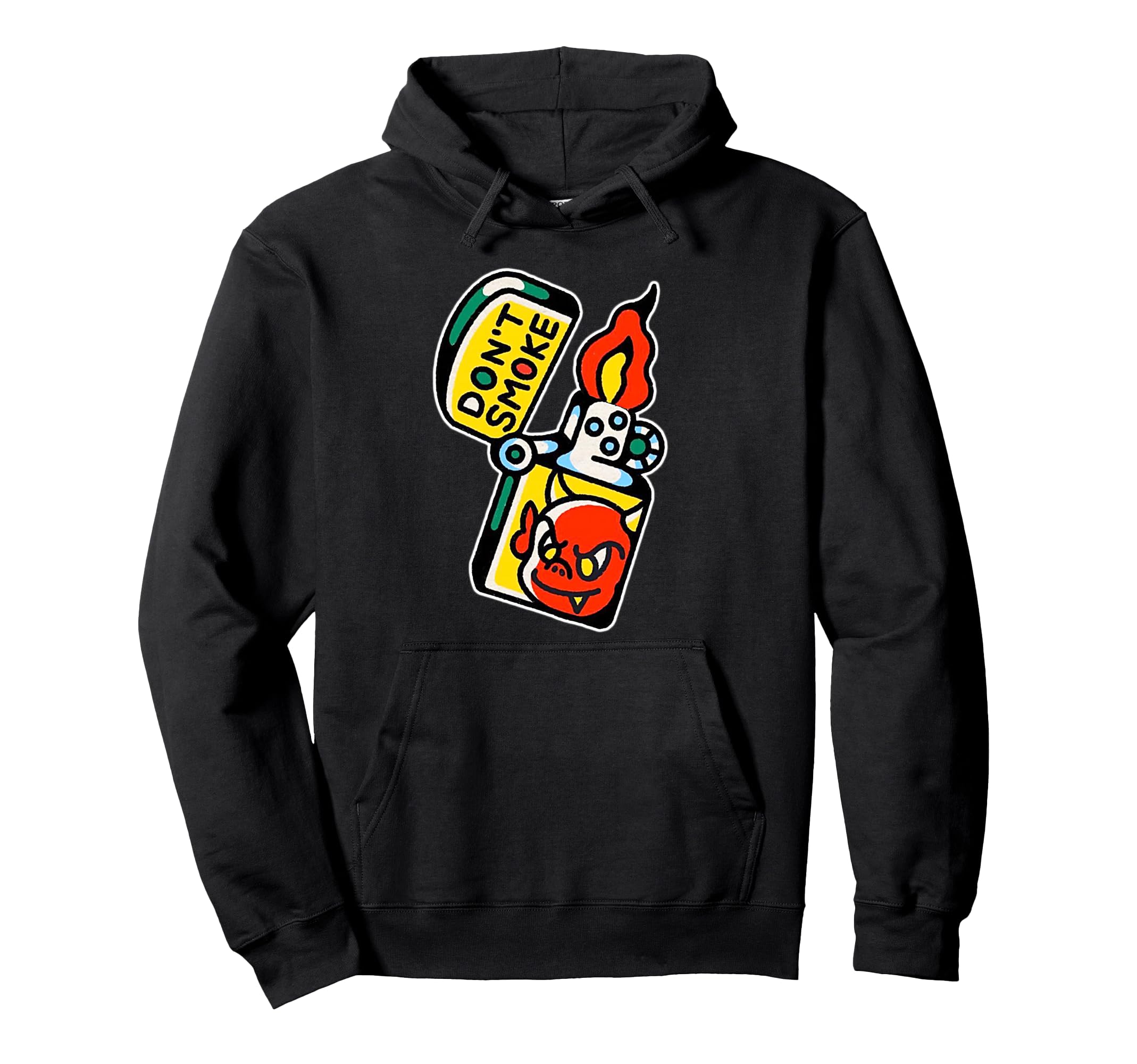 Devil Demon Lighter X Dont Smoke Hoodie - Fun Novelty Design Unisex - T-Shirt, Sweatshirt, Hoodie