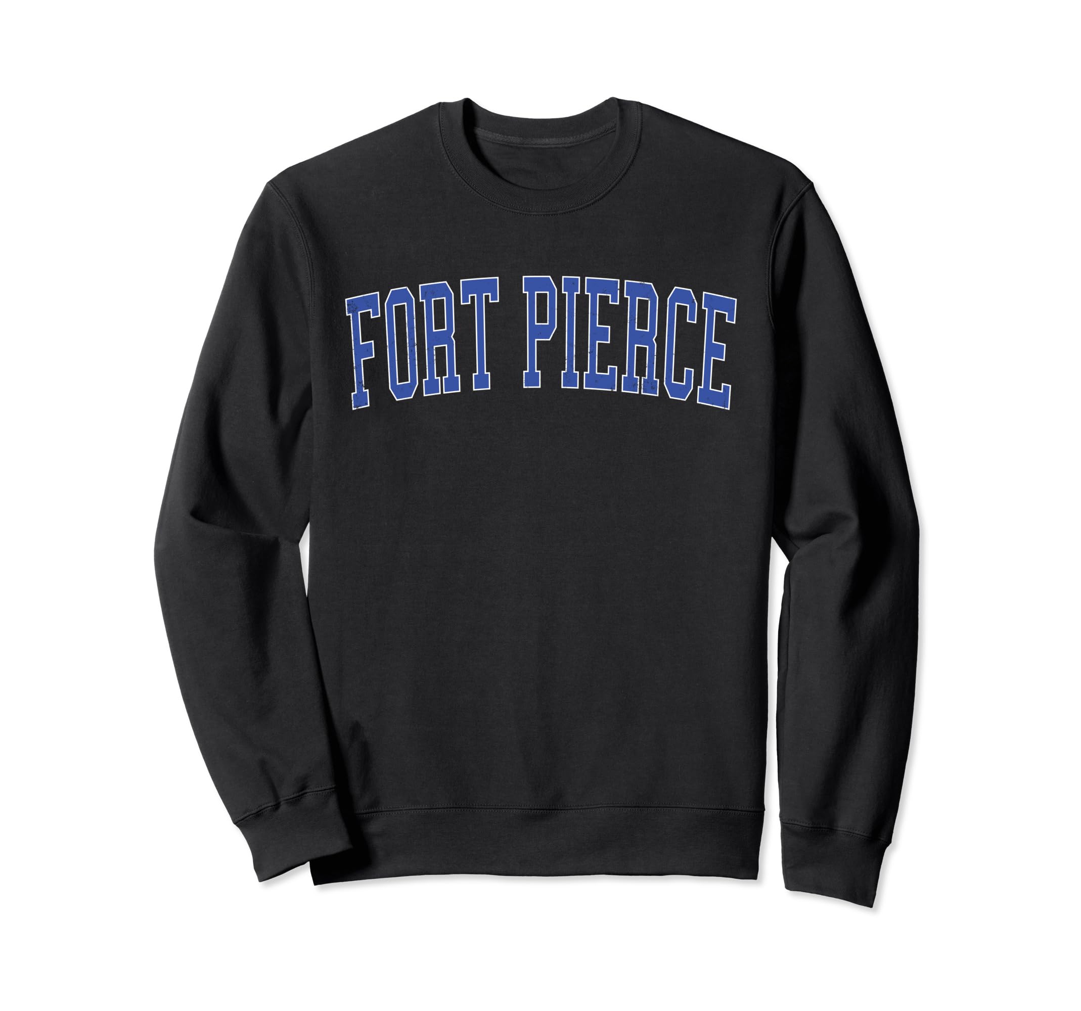 Fort Pierce Fl Distressed Blue Sweatshirt - Custom Art Print Men Women - T-Shirt, Sweatshirt, Hoodie