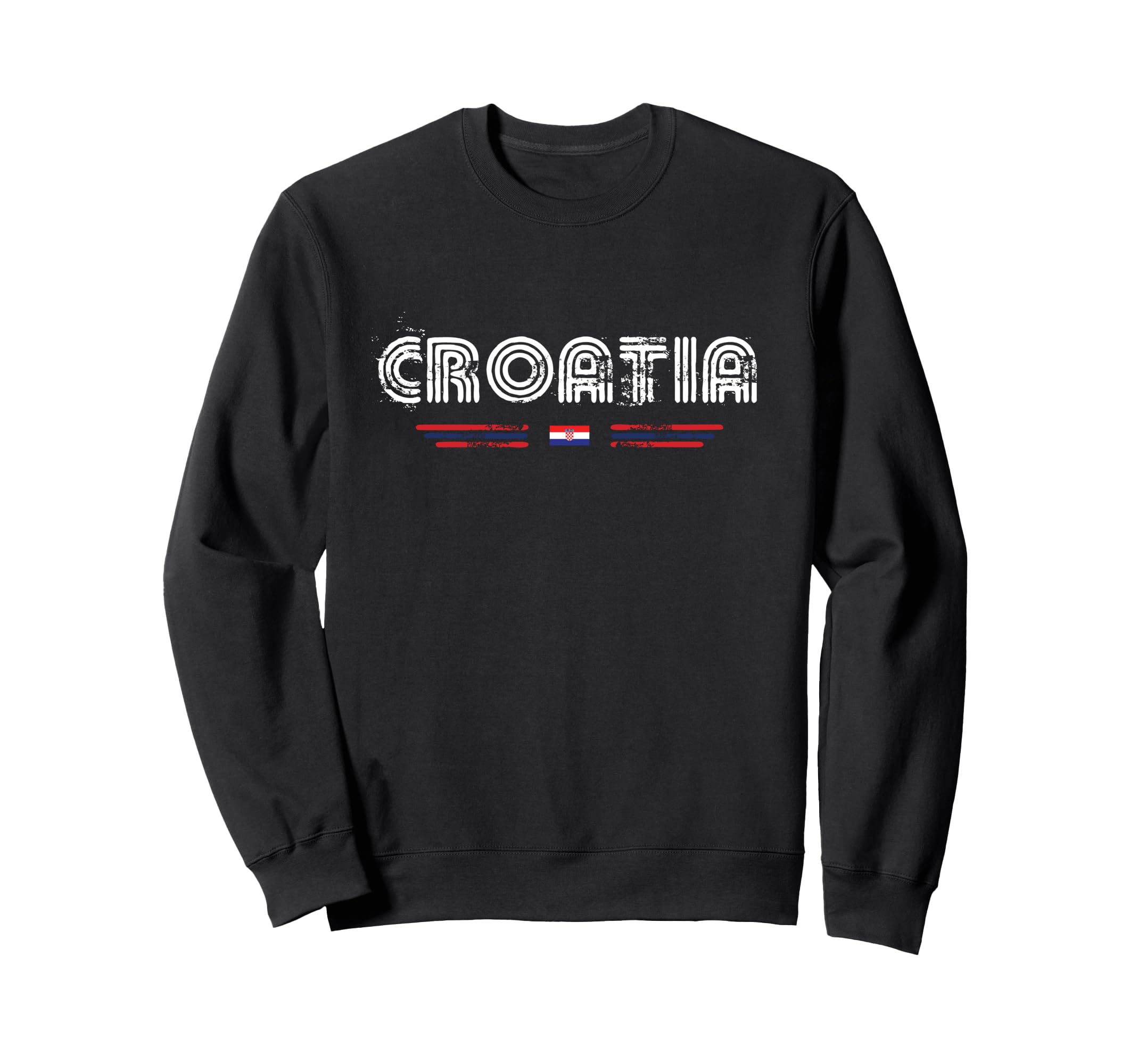 Croatia 70S 80S Type Flag Sweatshirt - Aesthetic Graphic Men Women - T-Shirt, Sweatshirt, Hoodie
