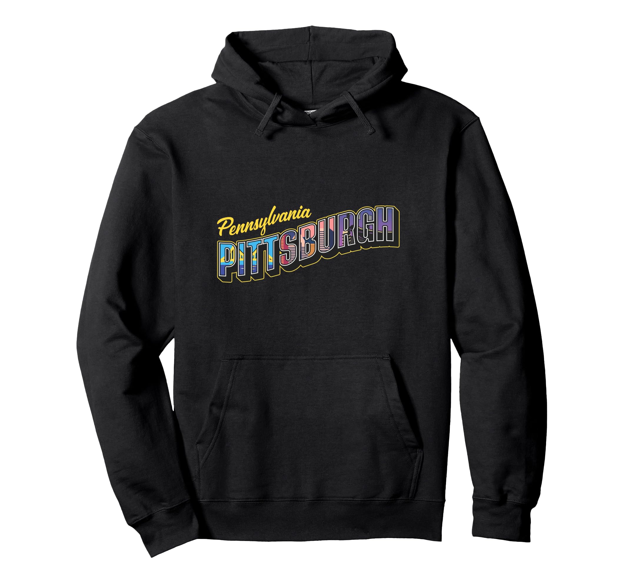 Pennsylvania Pittsburgh Landmarks Hoodie - Casual Everyday Wear Men Women - T-Shirt, Sweatshirt, Hoodie