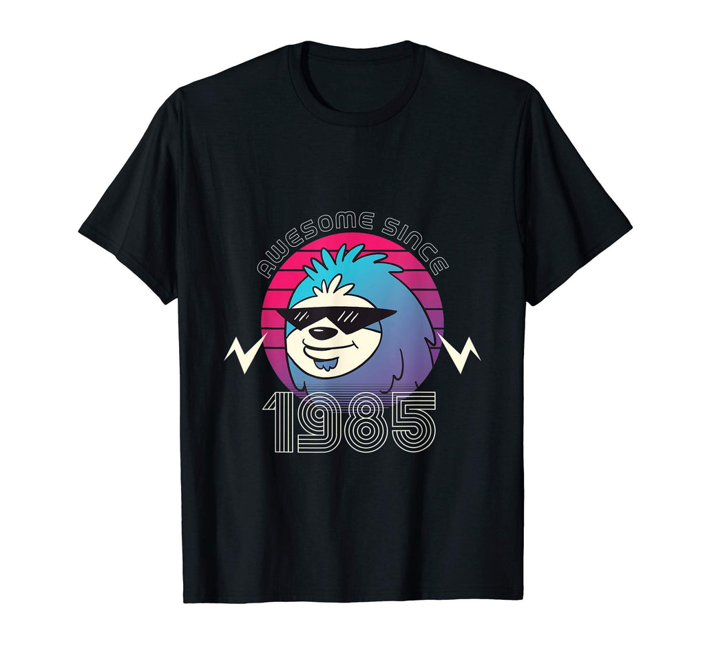 Awesome Since 1985 80S Sloth Sunset T-Shirt - Custom Art Print for Adults - T-Shirt, Sweatshirt, Hoodie