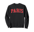 Paris Ky Distressed Red Varsity Sweatshirt - Aesthetic Graphic Men Women - T-Shirt, Sweatshirt, Hoodie