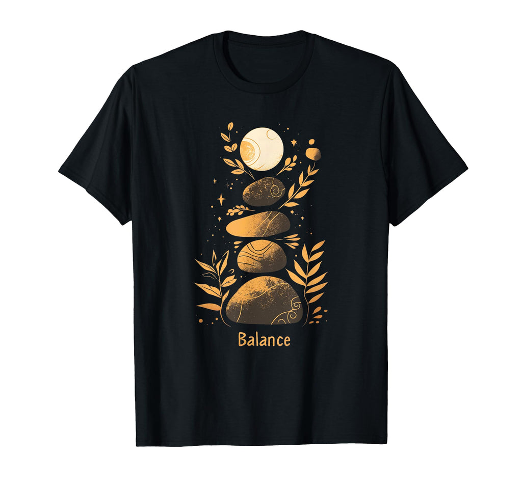 Zen Balancing Stones Art Mindfulness T-Shirt - Trendy Graphic Men Women - T-Shirt, Sweatshirt, Hoodie