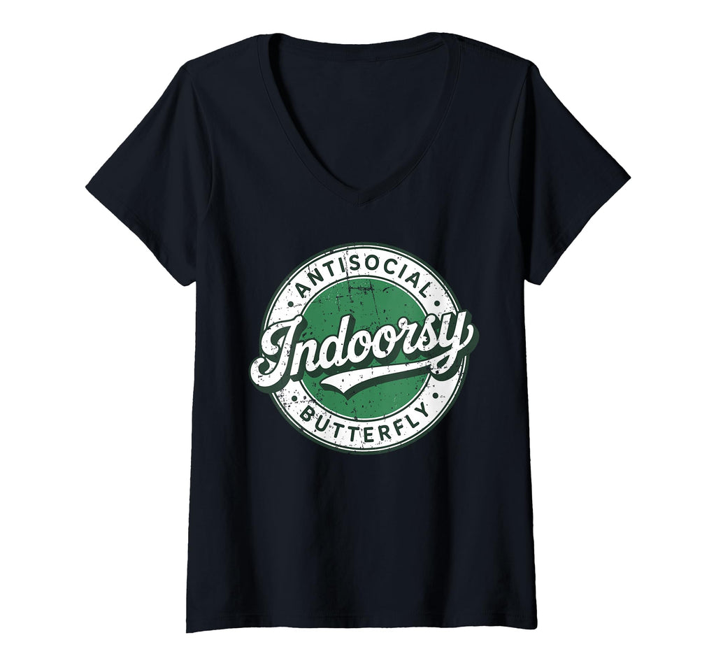 Womens Indoorsy Antisocial Butterfly T-Shirt - Custom Art Print Men Women - T-Shirt, Sweatshirt, Hoodie