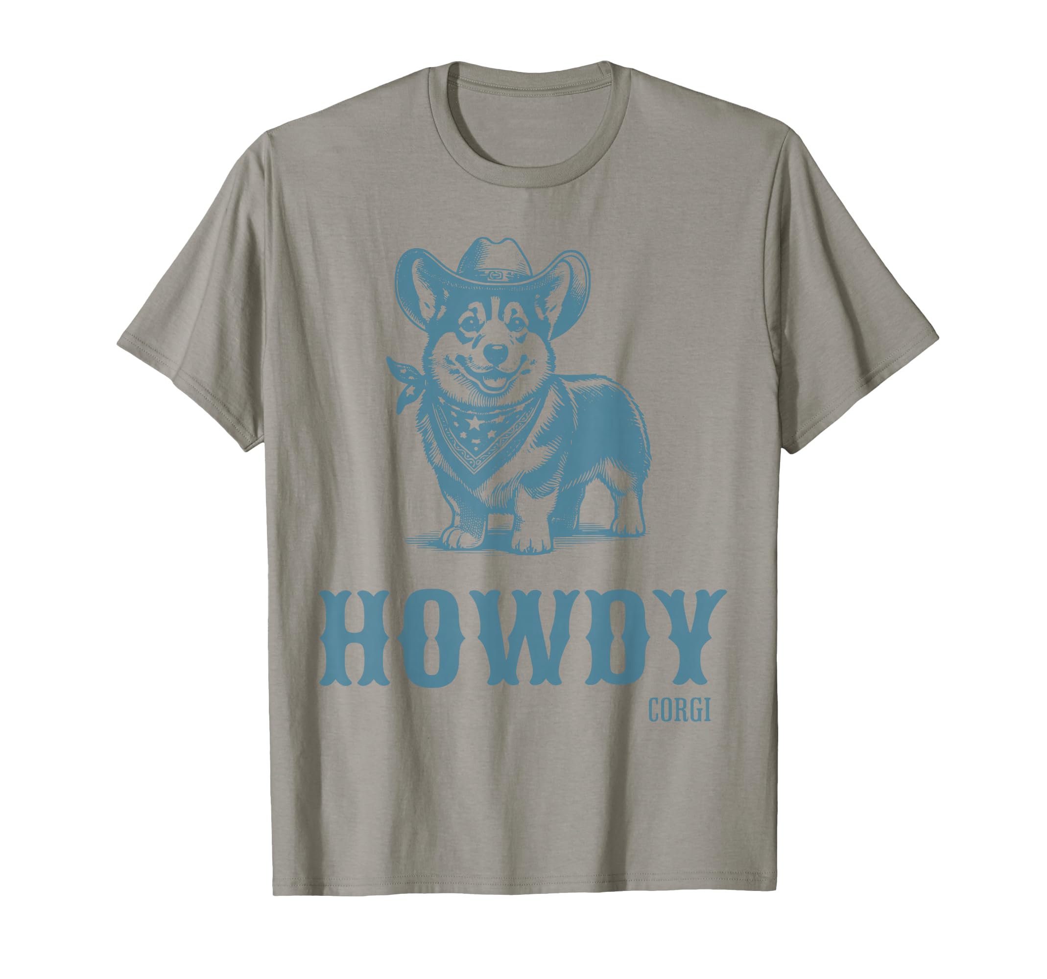 Howdy Corgi Cowboy Western Country T-Shirt - Fun Novelty Design Men Women - T-Shirt, Sweatshirt, Hoodie