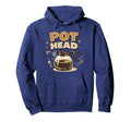 Pot Head Coffee Caffeine Lover Hoodie - Fun Novelty Design for Adults - T-Shirt, Sweatshirt, Hoodie