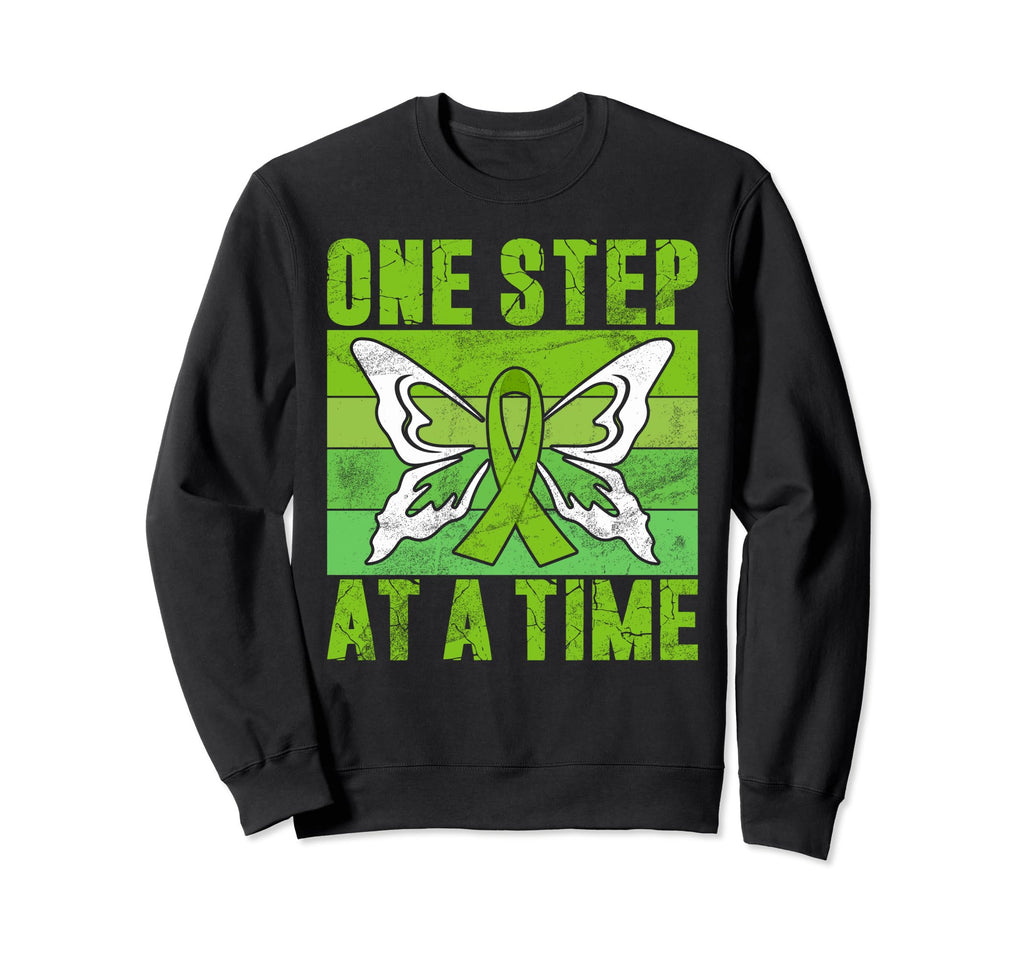 One Step Time Mental Health Sweatshirt - Unique Graphic Unisex - T-Shirt, Sweatshirt, Hoodie